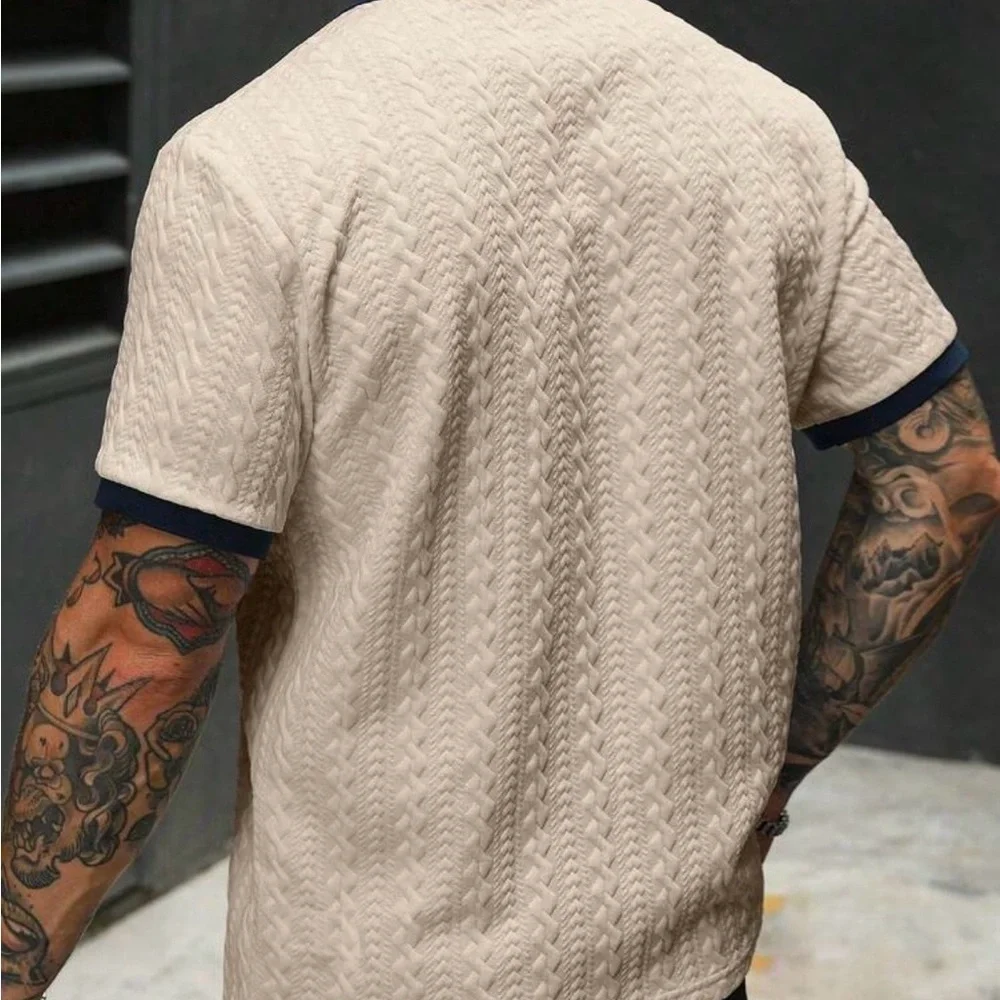 Manfinity Homme Men's Color Block Short Sleeve Casual Polo Shirt Sz XL - Picture 2 of 2